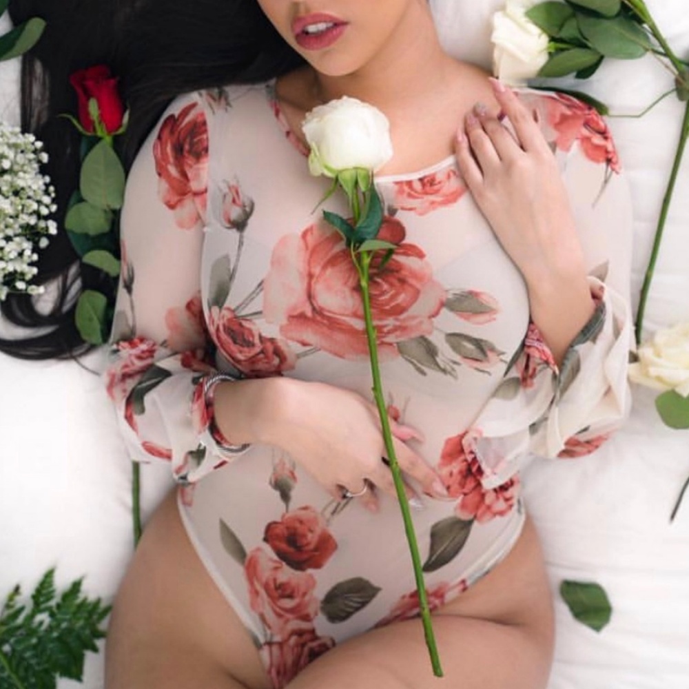Rose Mesh Bodysuit